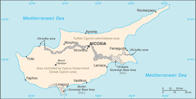 Map of Cyprus