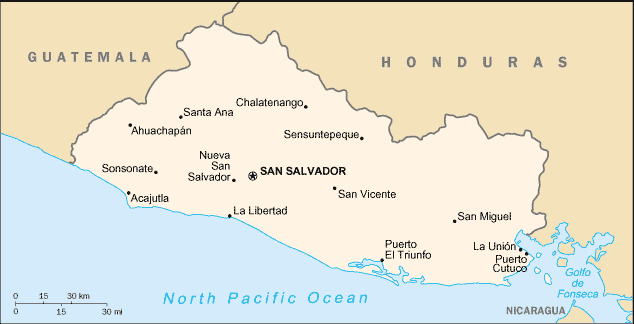 Map of El Salvador