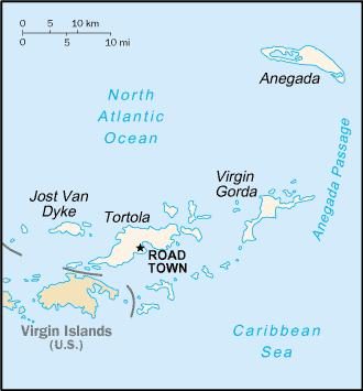 Map of British Virgin Islands